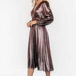aisha shimmer dress bronze 645551