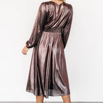 aisha shimmer dress bronze 976439