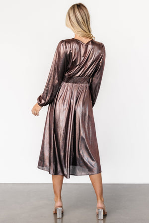 aisha shimmer dress bronze 976439