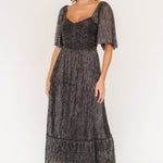 elea shimmer dress black 109188