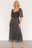 elea shimmer dress black 109188