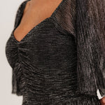 elea shimmer dress black 779601