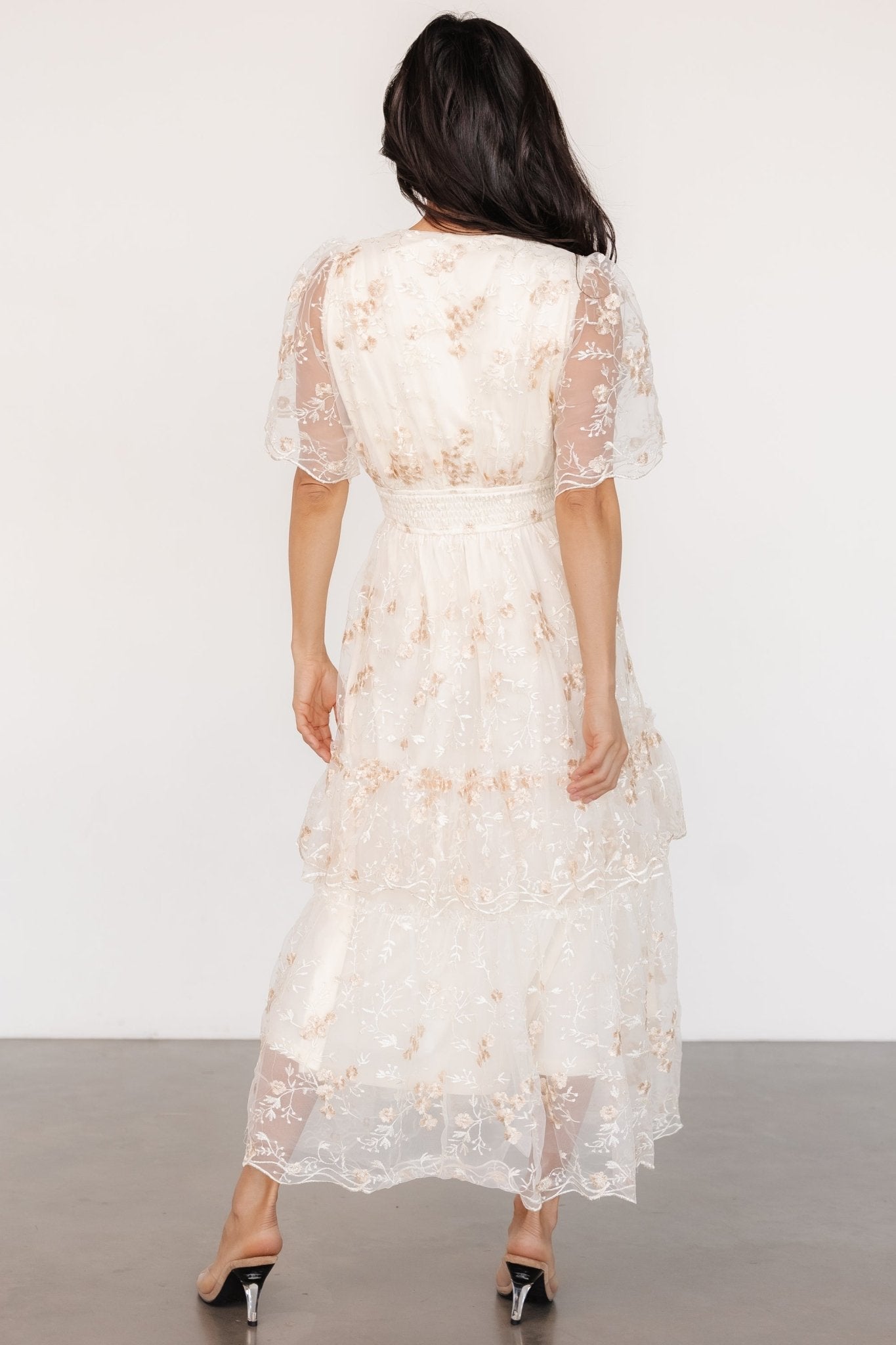 eleanor embroidered midi dress cream floral 955734