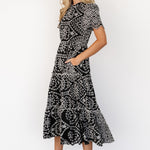 mirabel eyelet midi dress black white 418743