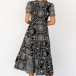 mirabel eyelet midi dress black white 528901
